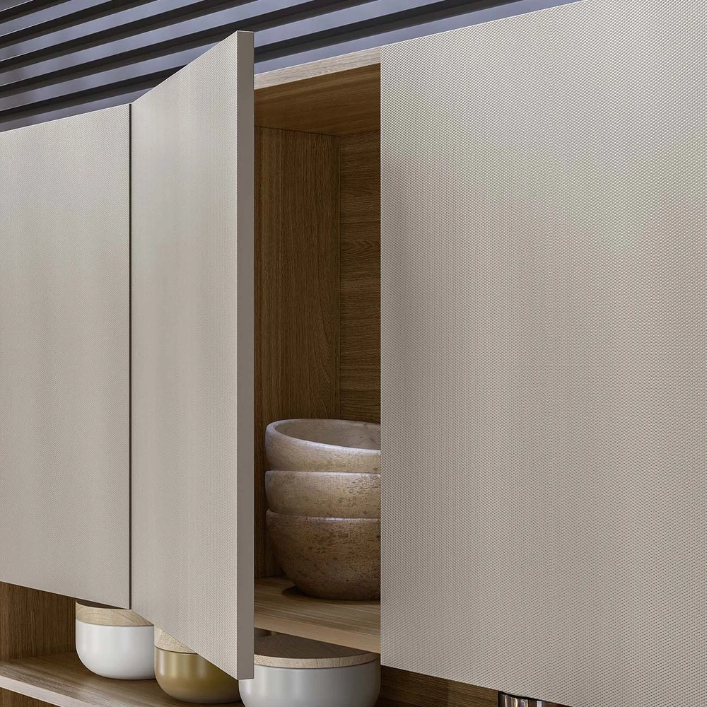 Armário de Cozinha Compacta 198cm Aurea D02 Amêndola/Nude - Mpozenato