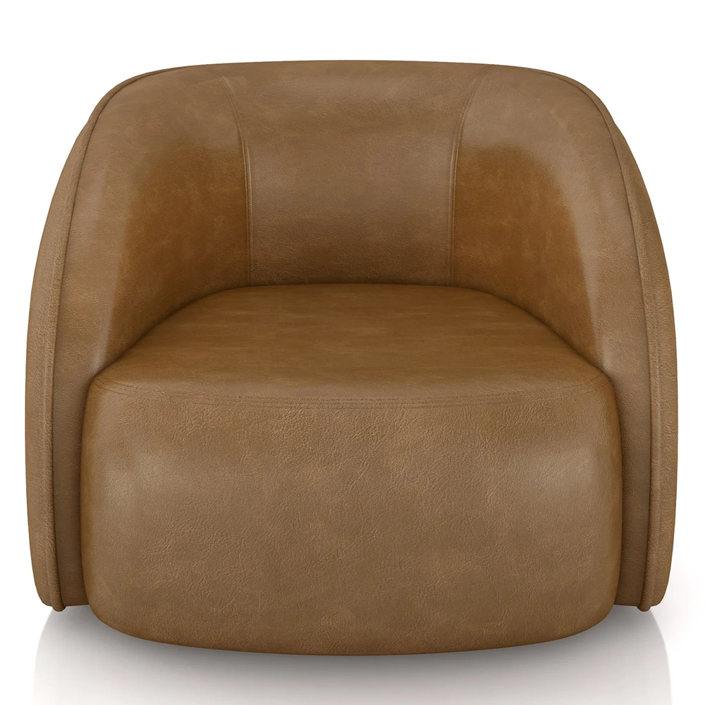 Poltrona para Sala Orgânica 90cm Zion Z32 Sintético Caramelo - Mpozenato