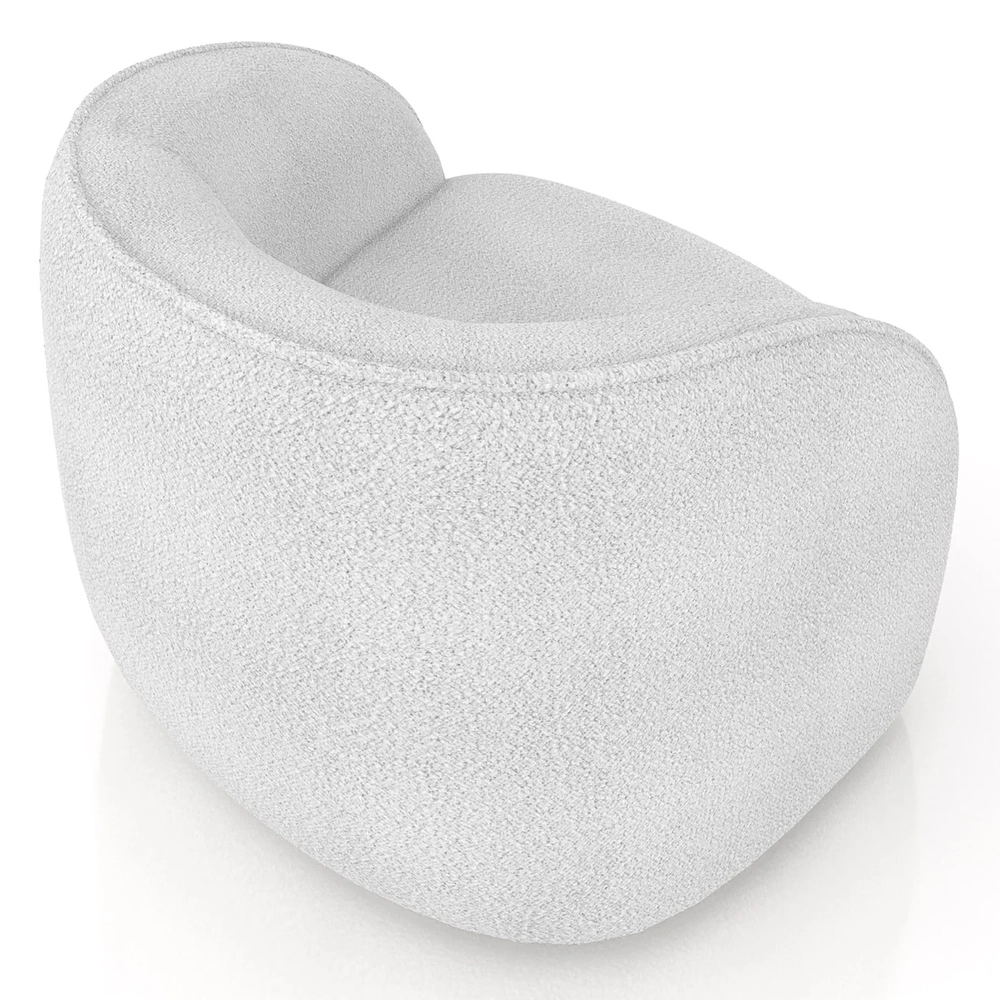 Poltrona para Sala Orgânica 90cm Zion Z32 Boucle Branco - Mpozenato