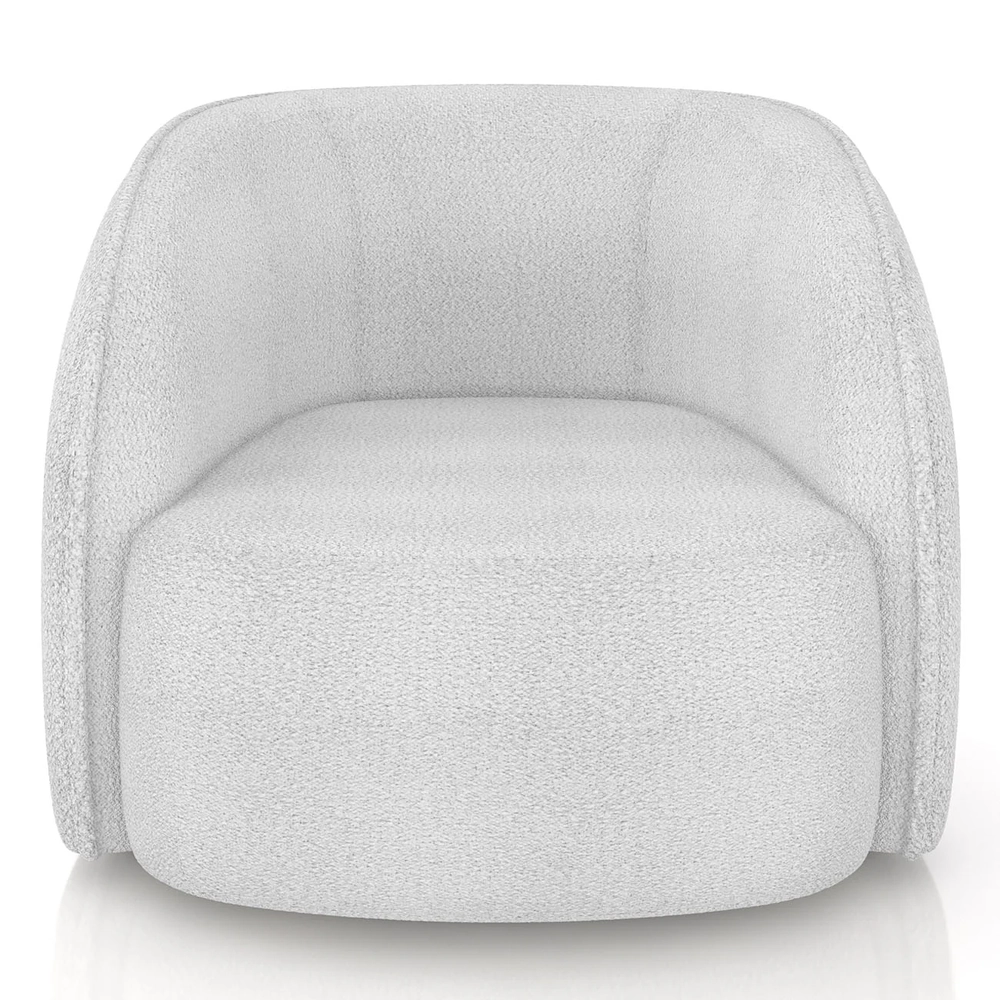 Poltrona para Sala Orgânica 90cm Zion Z32 Boucle Branco - Mpozenato