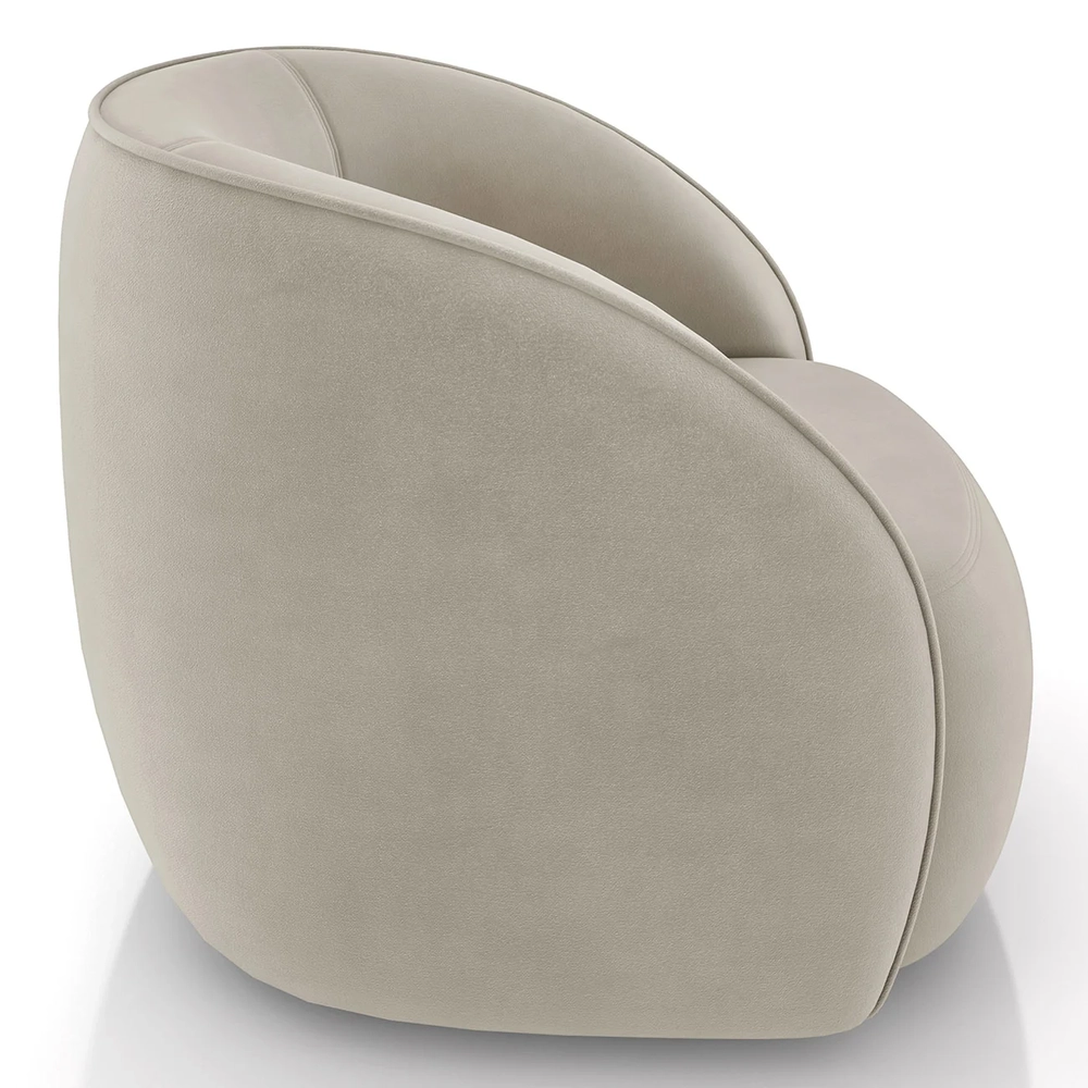 Poltrona para Sala Orgânica Kit 2 Zion Z32 Veludo Bege - Mpozenato