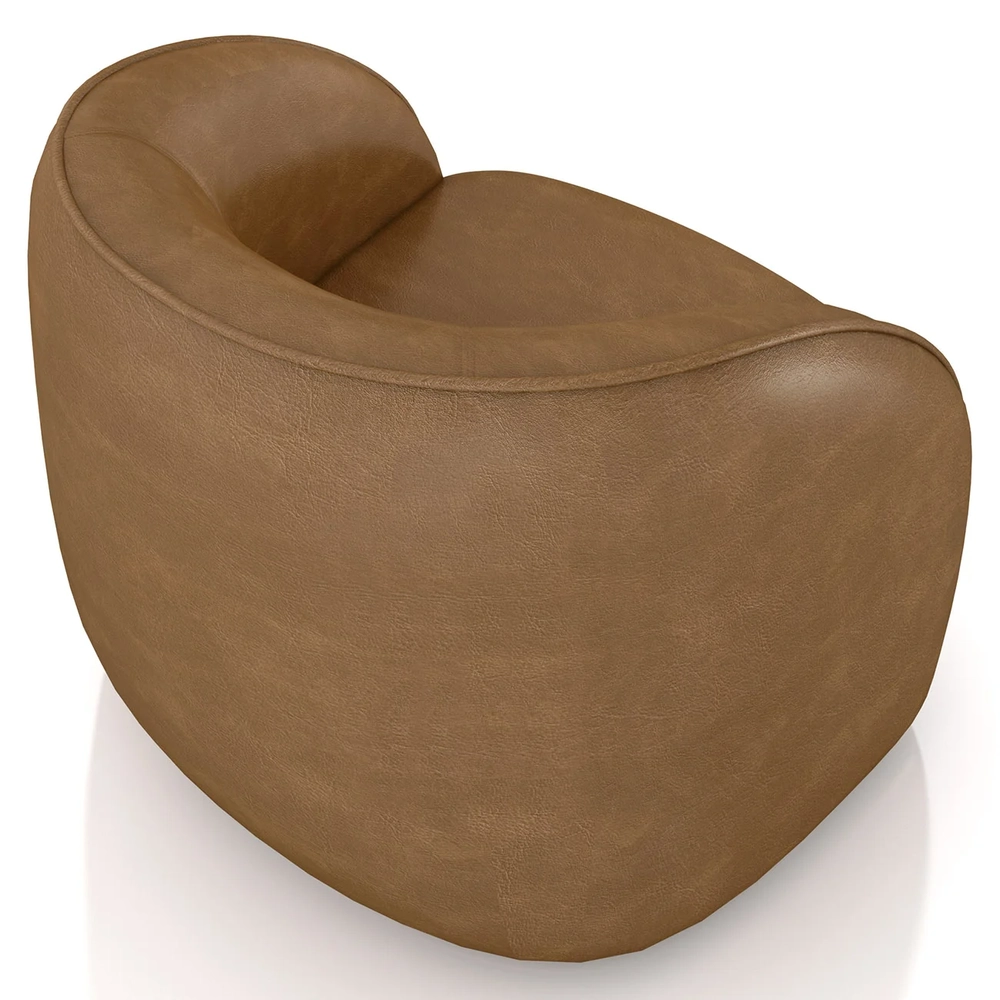 Poltrona para Sala Orgânica Kit 2 Zion Z32 Sintético Caramelo - Mpozenato