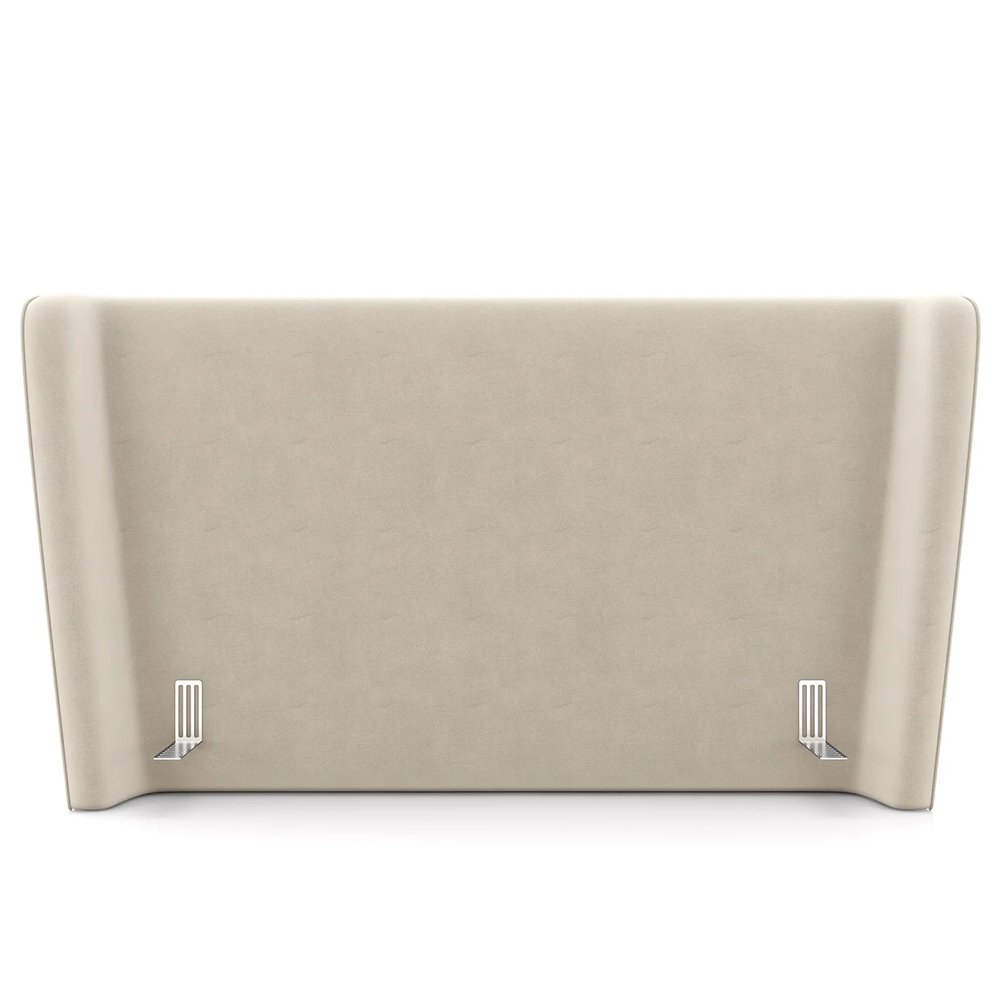 Cabeceira Cama Box Queen 160cm Nicea Z37 Veludo Bege - Mpozenato