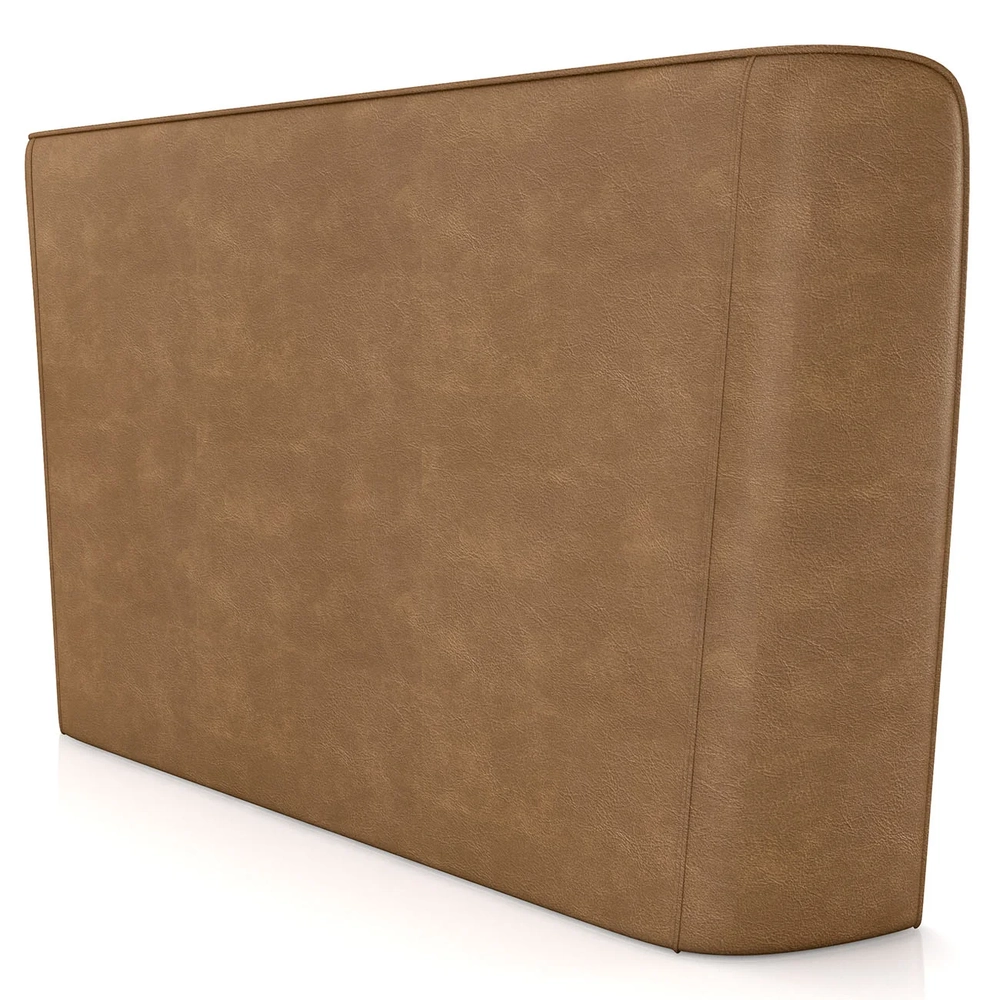 Cabeceira Cama Box Queen 160cm Nicea Z37 Bouclê Off/Caramelo - Mpozenato