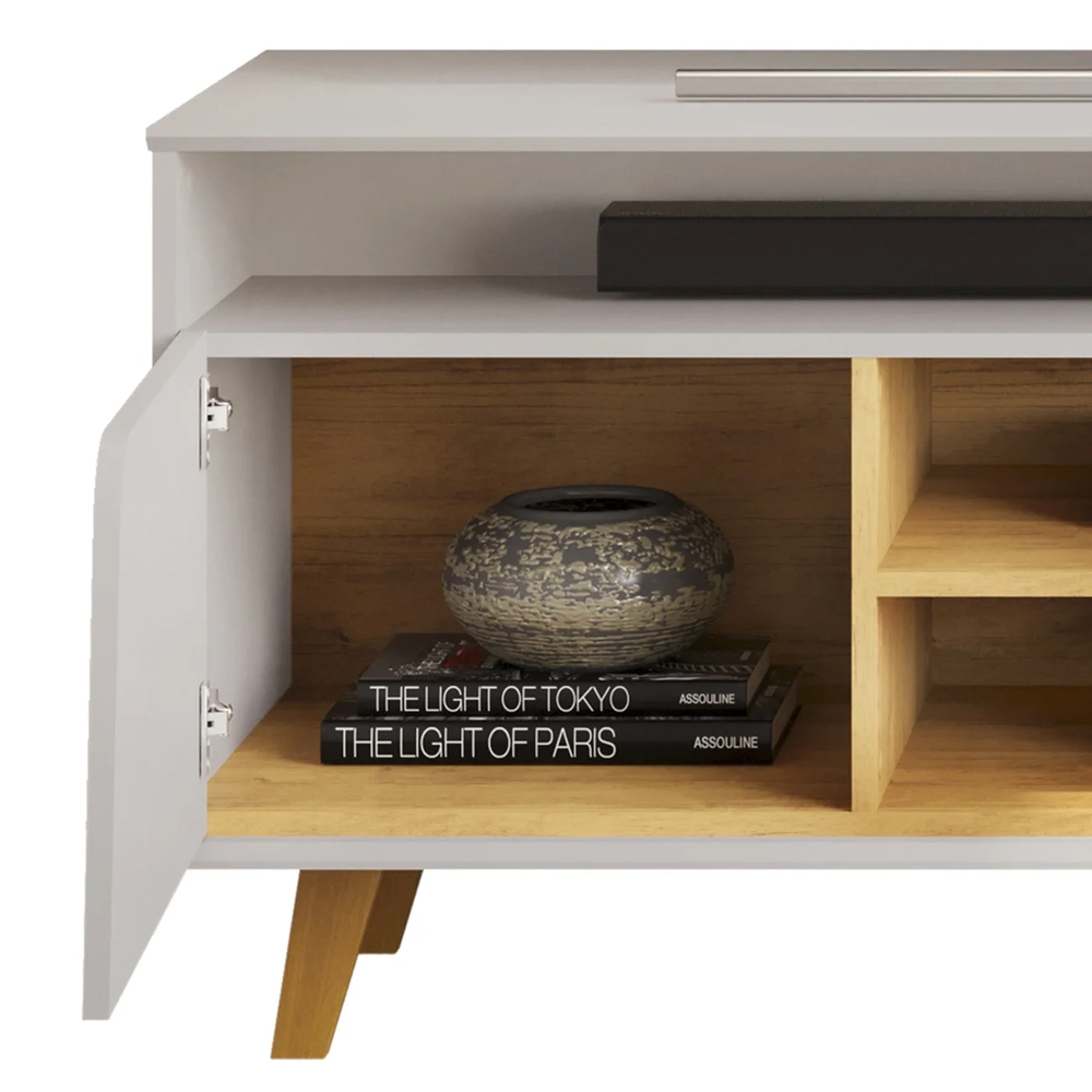 Rack Bancada de TV 60 Pol 150cm Elaine D04 Cedro/Bali - Mpozenato