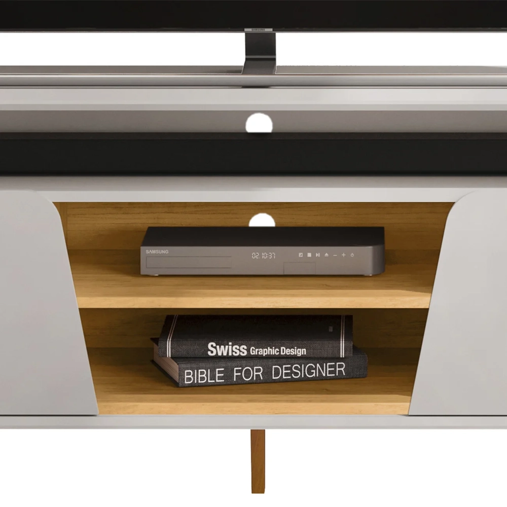 Rack Bancada de TV 60 Pol 150cm Elaine D04 Cedro/Bali - Mpozenato