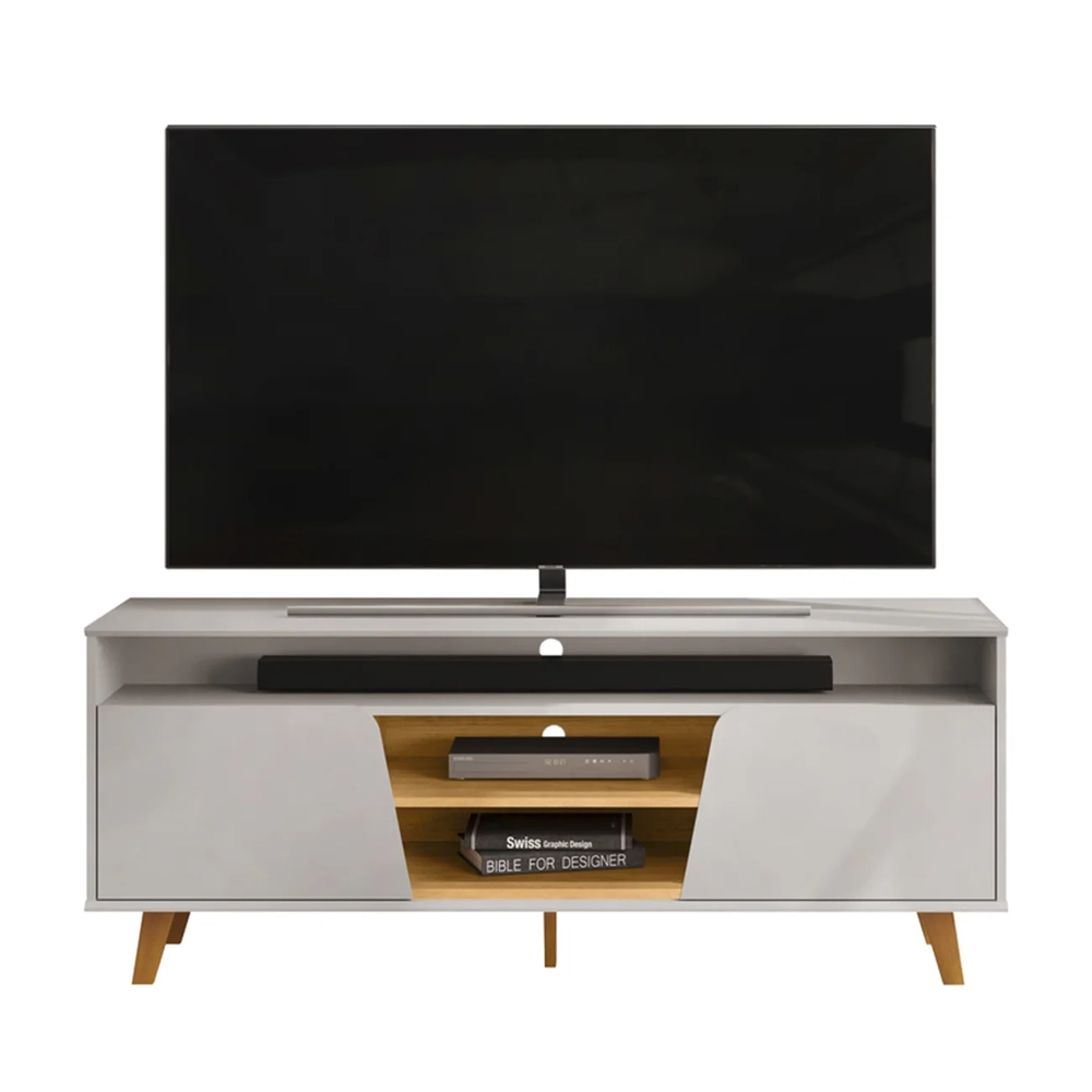 Rack Bancada de TV 60 Pol 150cm Elaine D04 Cedro/Bali - Mpozenato