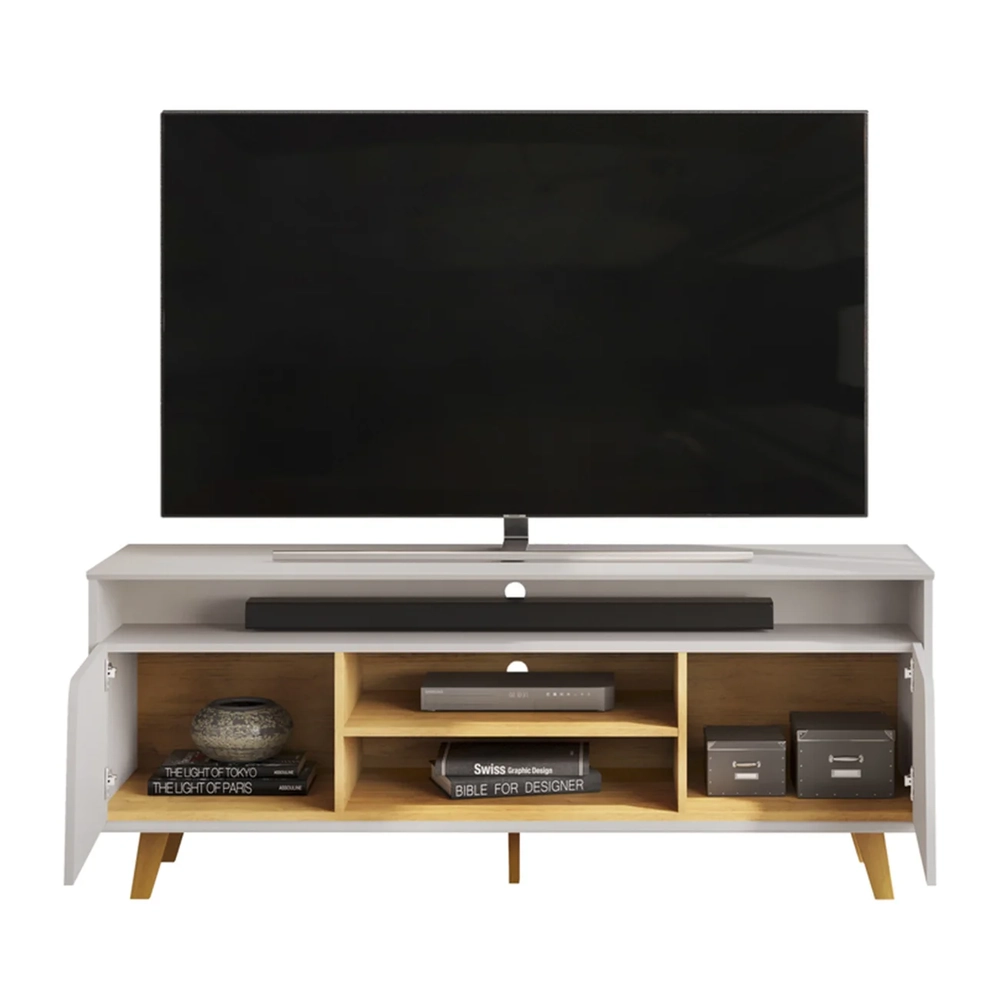 Rack Bancada de TV 60 Pol 150cm Elaine D04 Cedro/Bali - Mpozenato