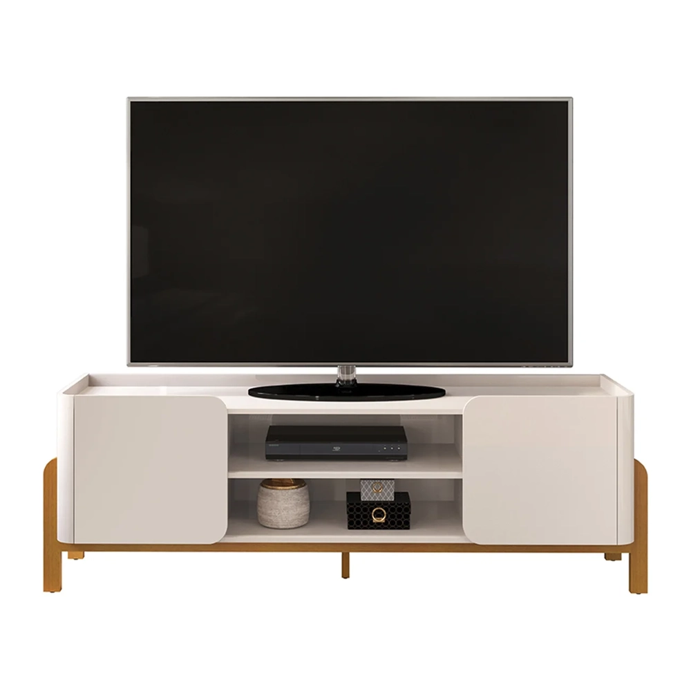 Rack Bancada de TV 65 Pol 180cm Chest D04 Off White/Cedro - Mpozenato
