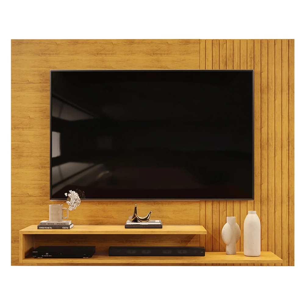 Painel TV 50 Pol 136cm Bancada Suspensa Vetra D04 Cedro - Mpozenato