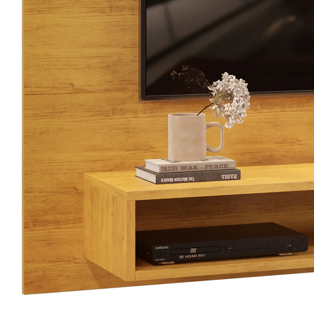 Painel TV 50 Pol 136cm Bancada Suspensa Vetra D04 Cedro - Mpozenato