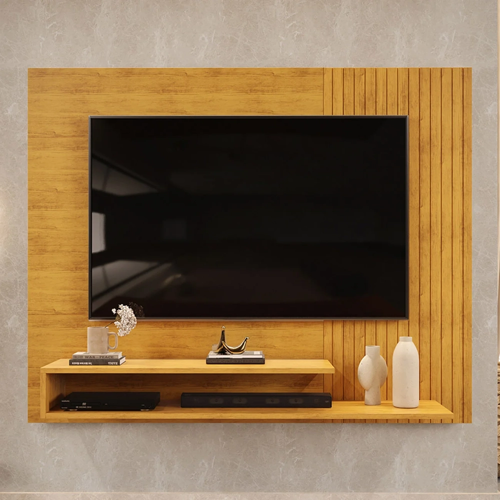 Painel TV 50 Pol 136cm Bancada Suspensa Vetra D04 Cedro - Mpozenato
