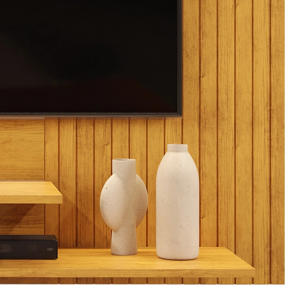 Painel TV 50 Pol 136cm Bancada Suspensa Vetra D04 Cedro - Mpozenato