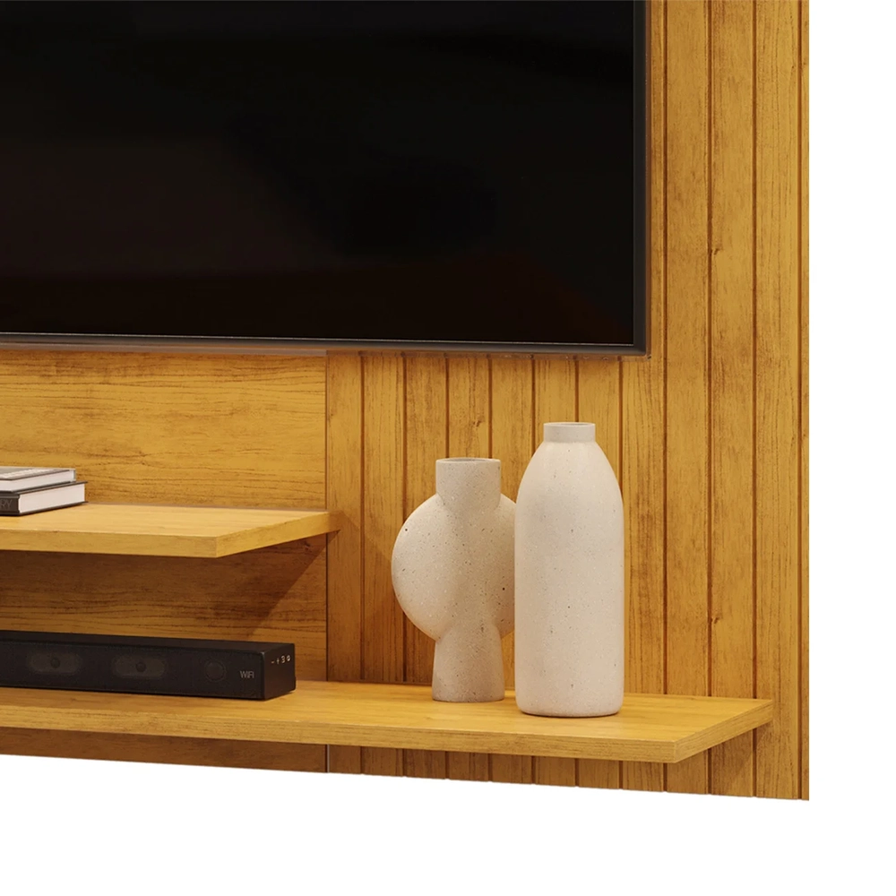 Painel TV 50 Pol 136cm Bancada Suspensa Vetra D04 Cedro - Mpozenato