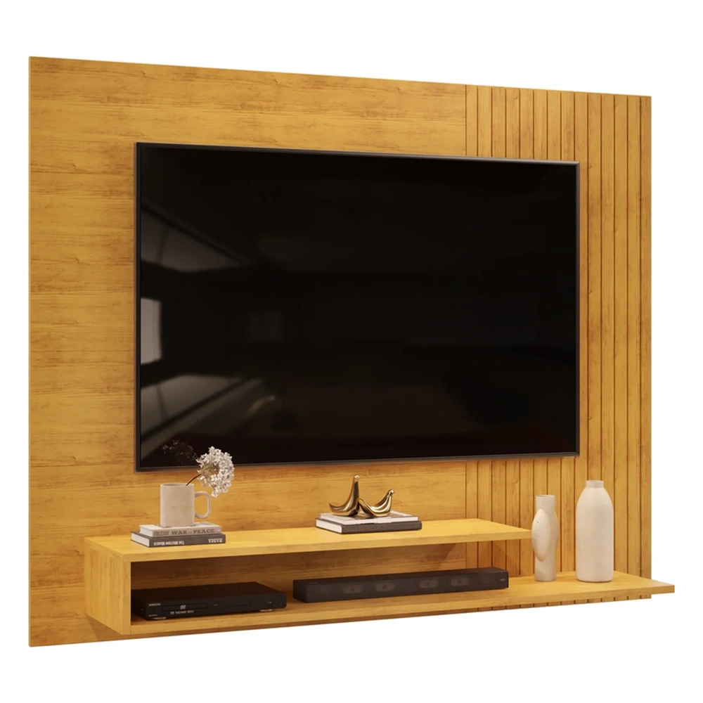 Painel TV 50 Pol 136cm Bancada Suspensa Vetra D04 Cedro - Mpozenato