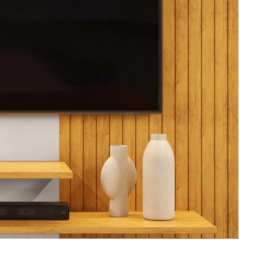 Painel TV 50 Pol 136cm Bancada Suspensa Vetra D04 Cedro/Bali - Mpozenato