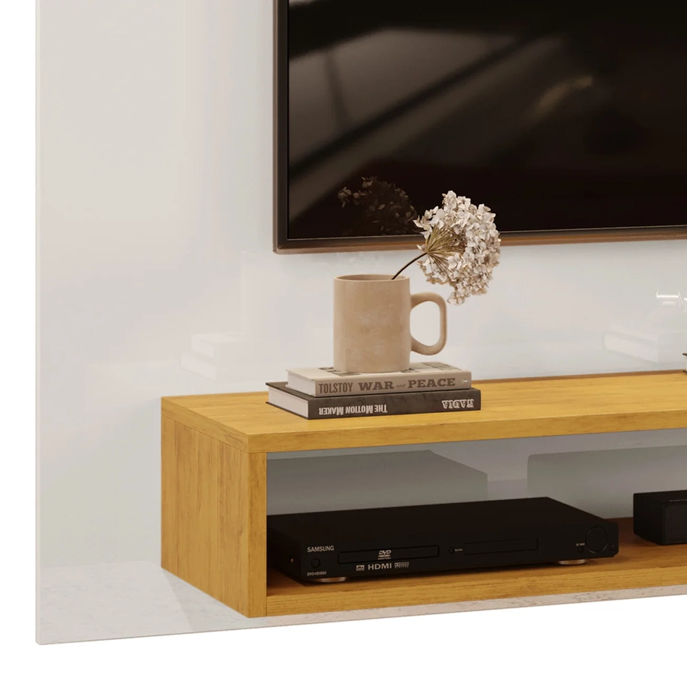 Painel TV 50 Pol 136cm Bancada Suspensa Vetra D04 Cedro/Bali - Mpozenato