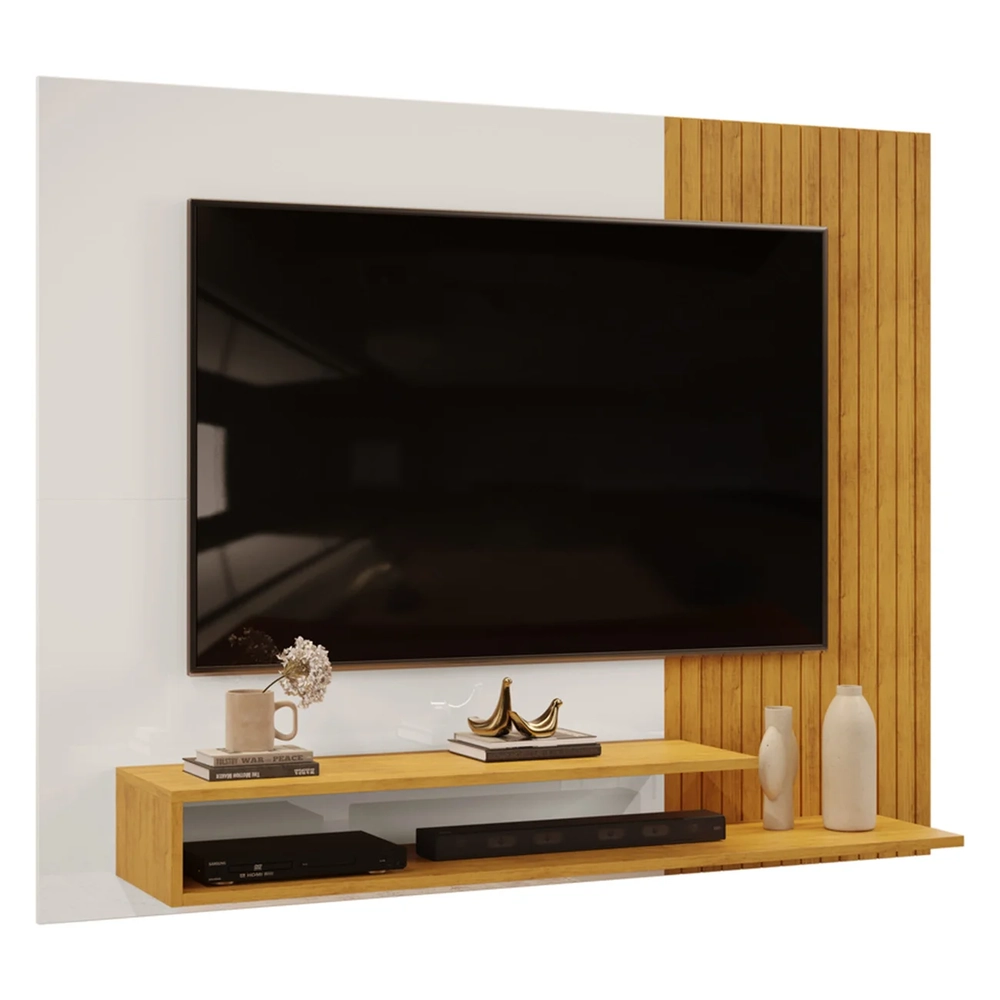 Painel TV 50 Pol 136cm Bancada Suspensa Vetra D04 Cedro/Bali - Mpozenato