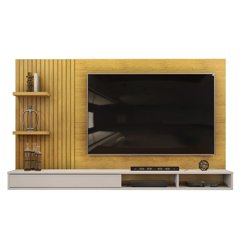 Painel TV 60 Pol 190cm Bancada Suspensa Lutra D04 Cedro/Bali - Mpozenato