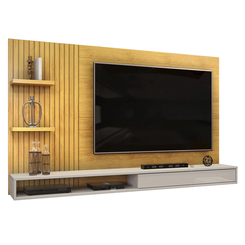 Painel TV 60 Pol 190cm Bancada Suspensa Lutra D04 Cedro/Bali - Mpozenato