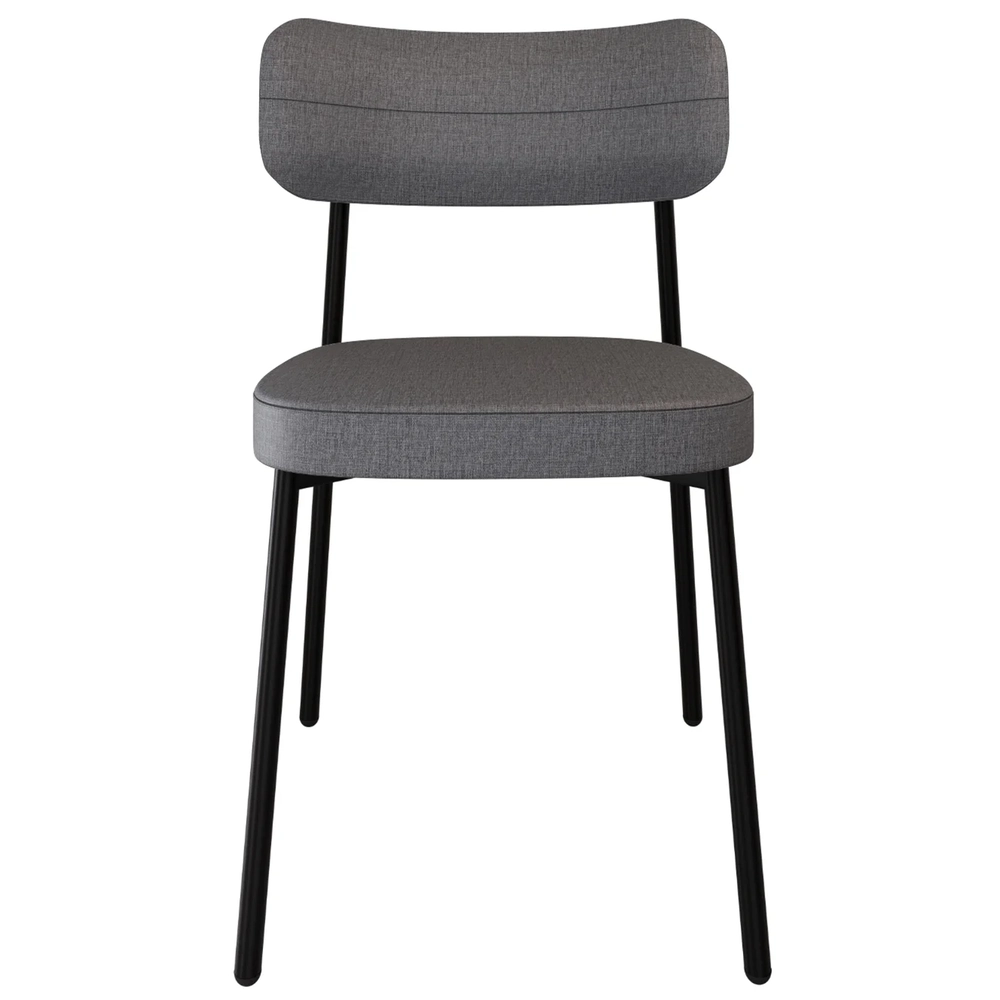 Cadeira de Jantar Estofada Kit 4 Ella M25 Linho Cinza - Mpozenato