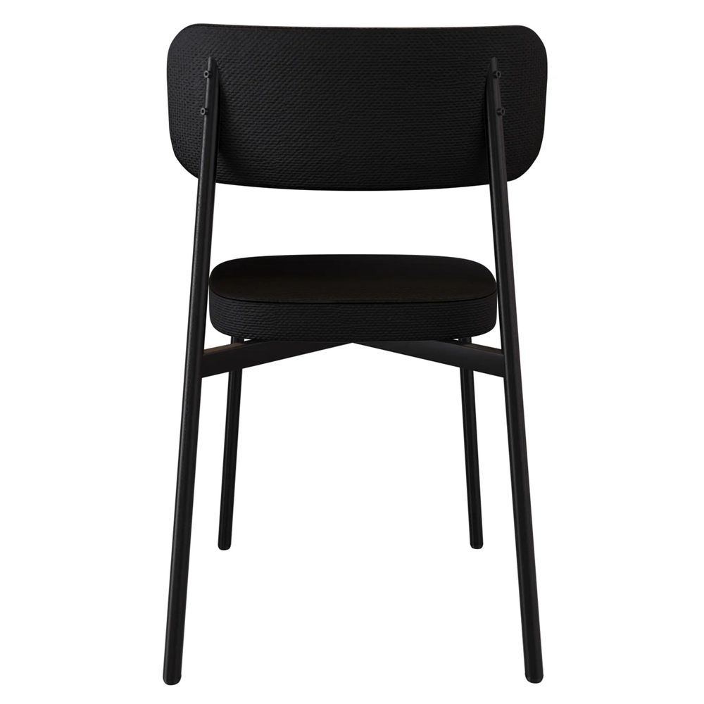 Cadeira de Jantar Estofada Kit 6 Ella M25 Linho Grafite - Mpozenato