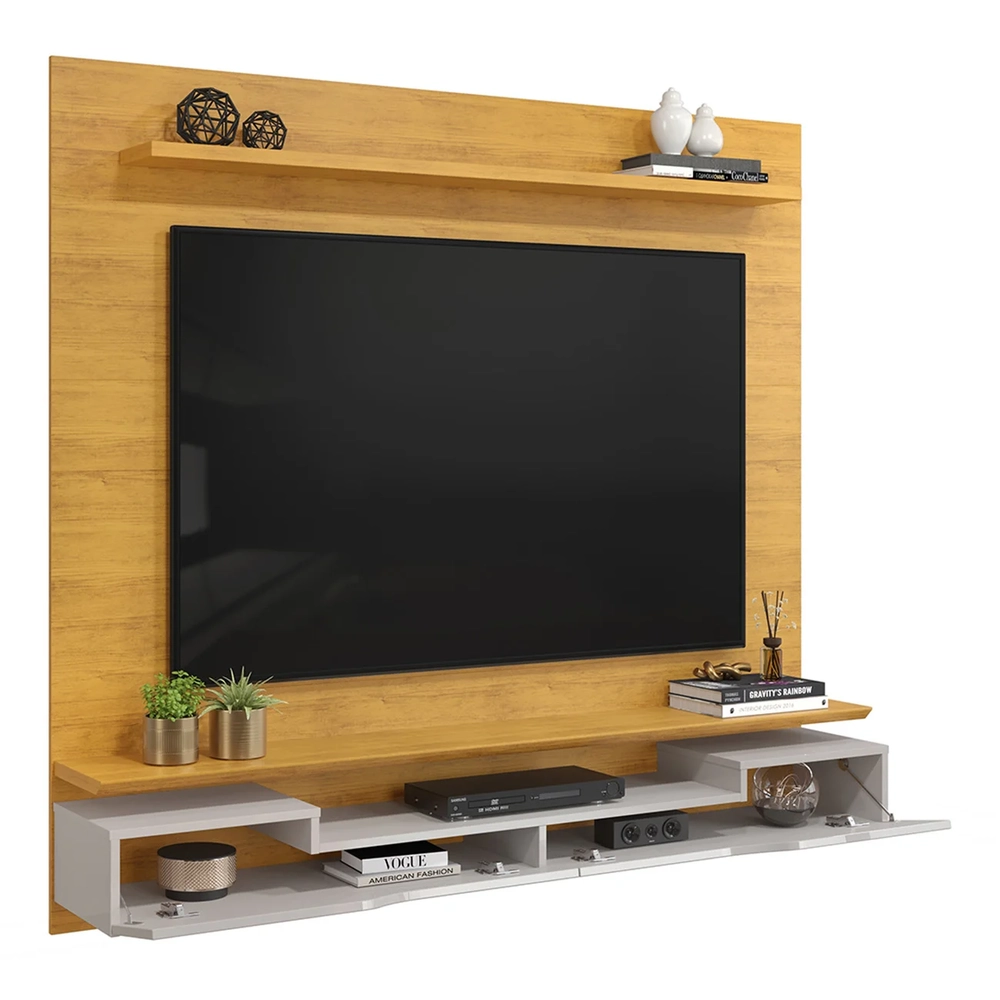 Painel TV 60 Pol 160cm Bancada Suspensa Trego D04 Cedro/Bali - Mpozenato