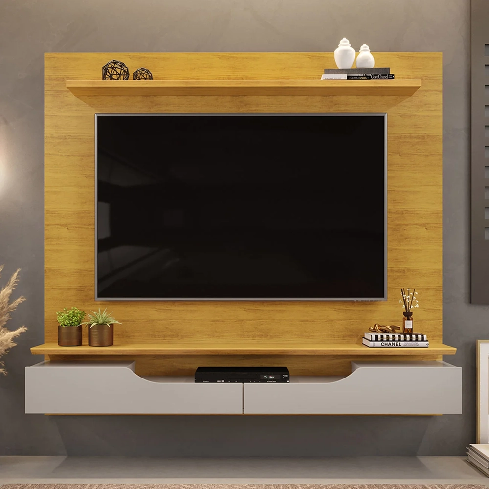 Painel TV 60 Pol 160cm Bancada Suspensa Trego D04 Cedro/Bali - Mpozenato