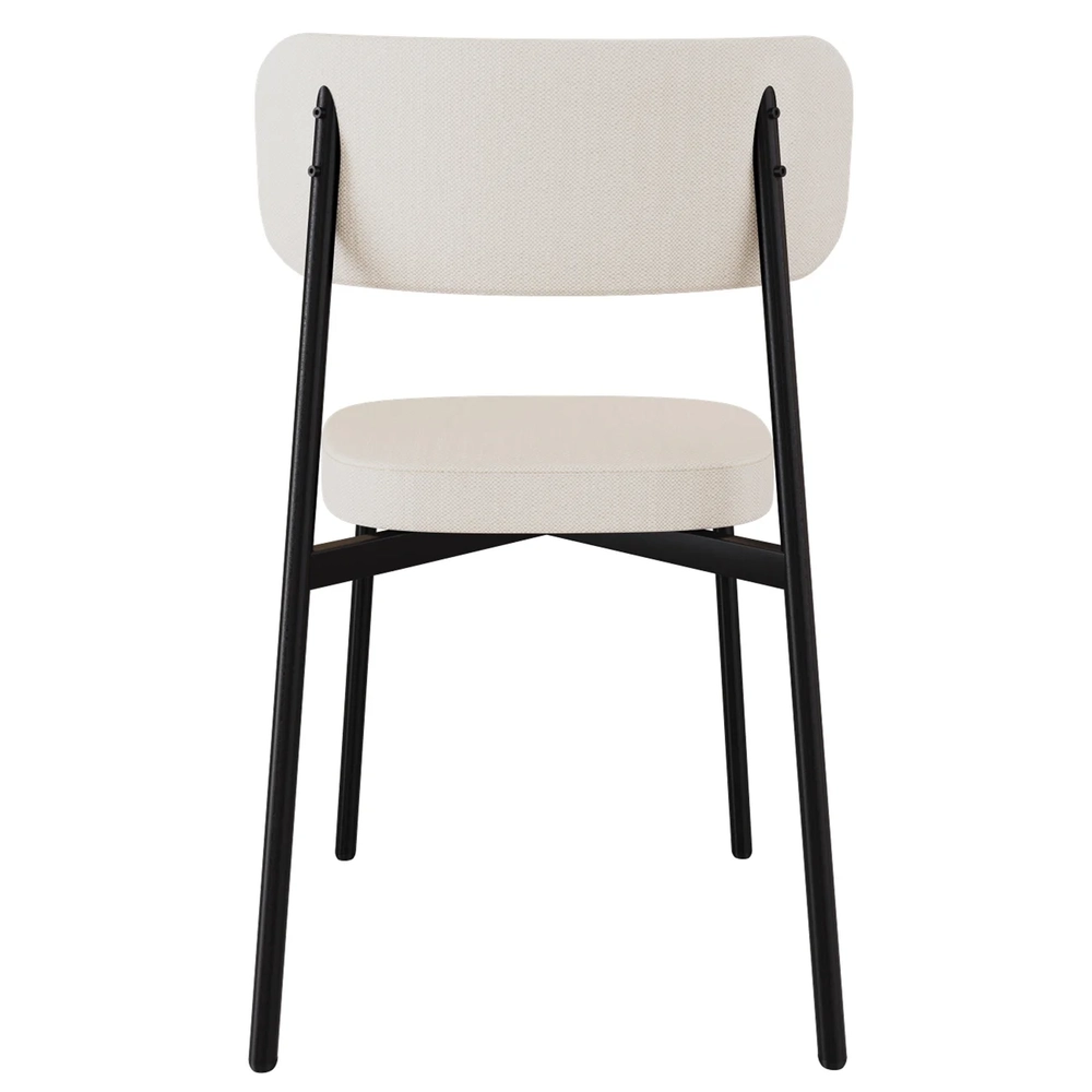 Cadeira de Jantar Estofada Kit 6 Ella M25 Linho Palha - Mpozenato