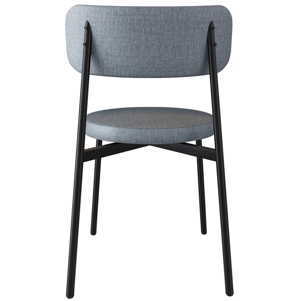 Cadeira de Jantar Estofada Kit 2 Nyka M25 Linho Cinza - Mpozenato