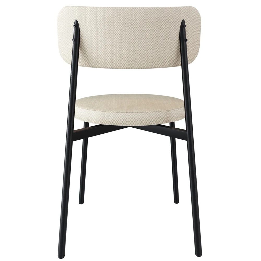 Cadeira de Jantar Estofada Kit 4 Nyka M25 Linho Areia - Mpozenato