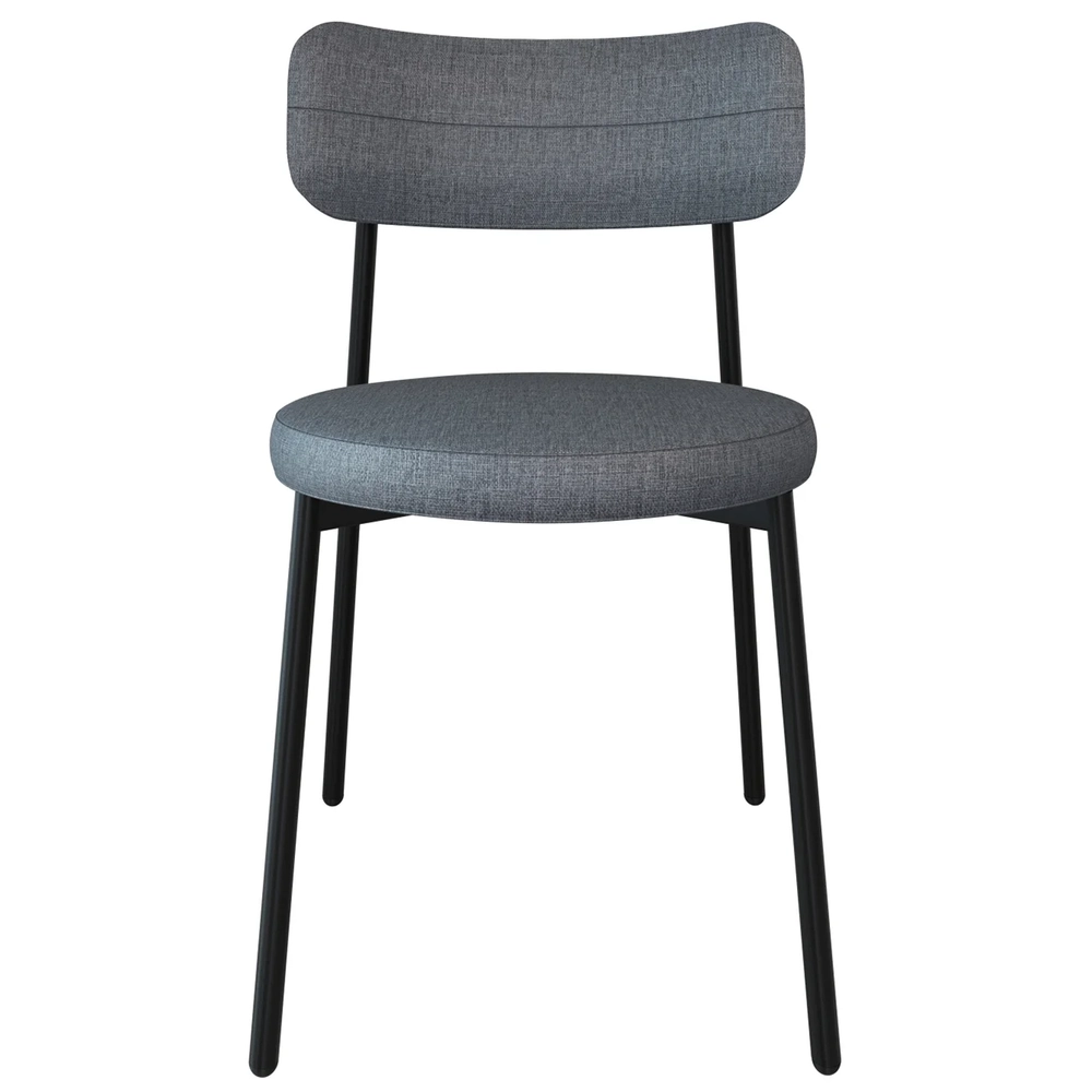 Cadeira de Jantar Estofada Kit 4 Nyka M25 Linho Cinza - Mpozenato