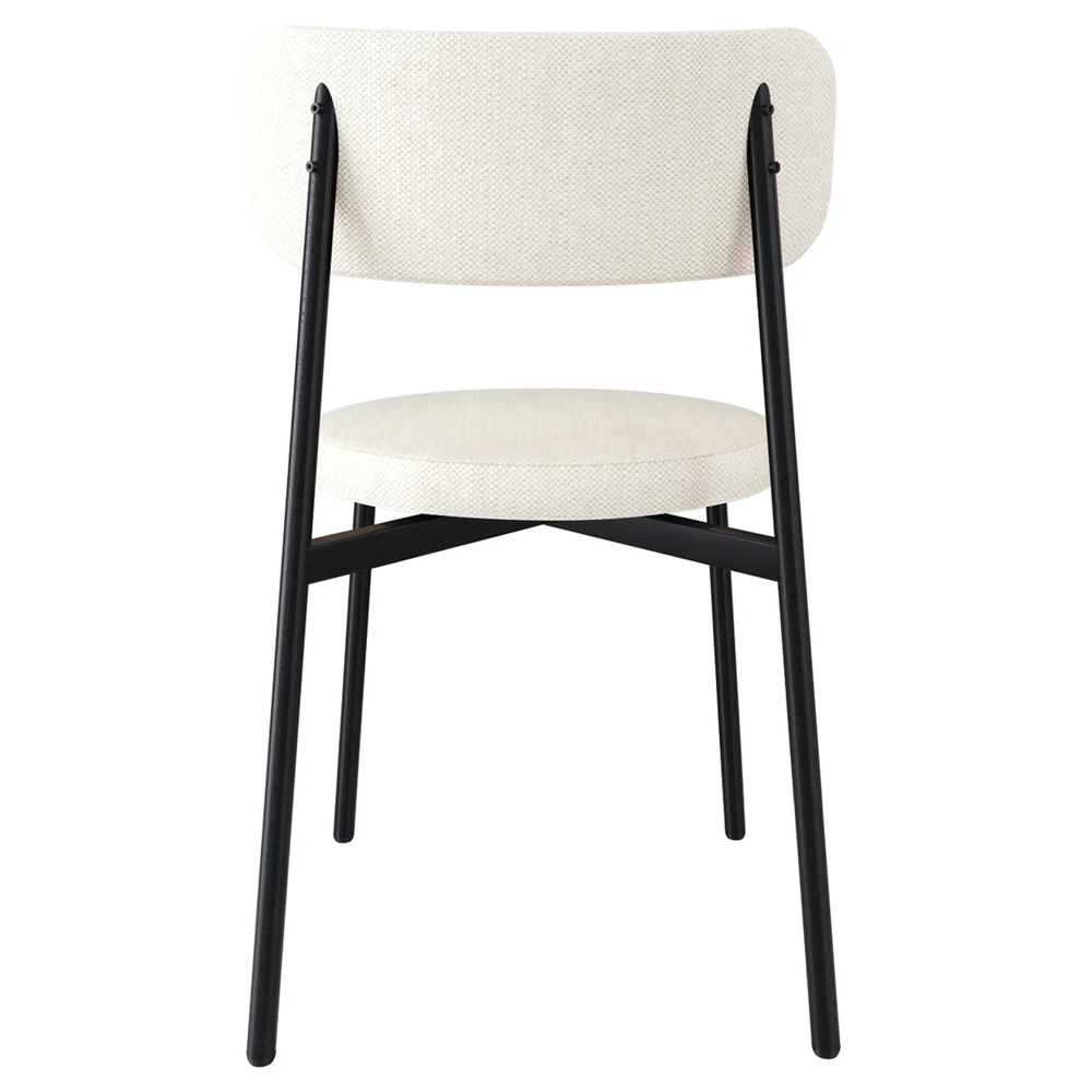 Cadeira de Jantar Estofada Kit 4 Nyka M25 Linho Palha - Mpozenato