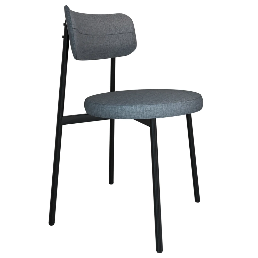 Cadeira de Jantar Estofada Kit 8 Nyka M25 Linho Cinza - Mpozenato