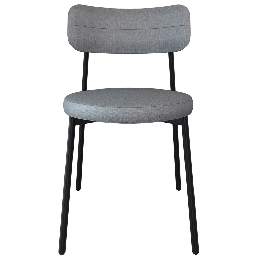 Cadeira de Jantar Estofada Kit 8 Nyka M25 Linho Cinza CL - Mpozenato