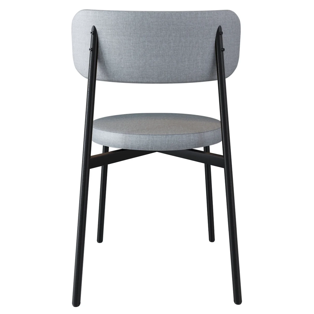 Cadeira de Jantar Estofada Kit 8 Nyka M25 Linho Cinza CL - Mpozenato