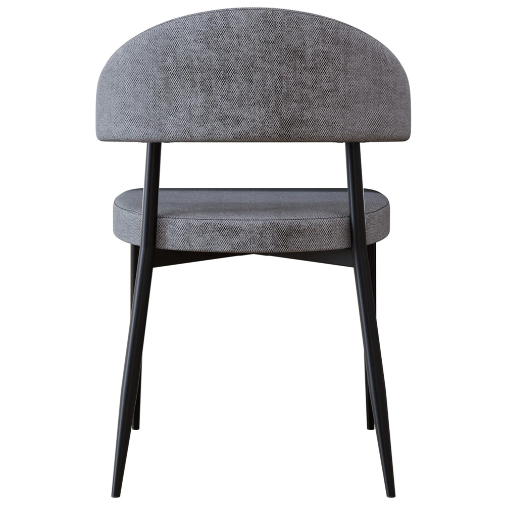 Cadeira de Jantar Estofada Kit 2 Chloe M25 Linho Lautrec Cinza - Mpozenato