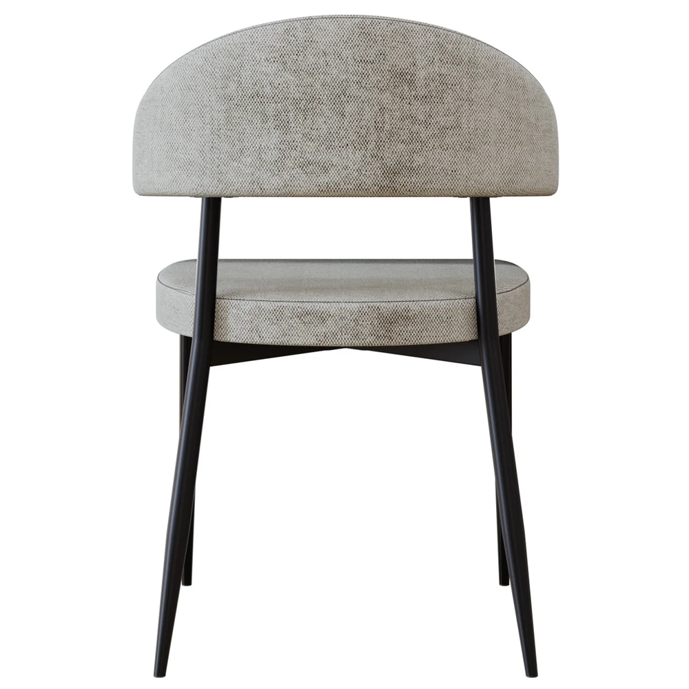 Cadeira de Jantar Estofada Fixa Chloe M25 Linho Lautrec Off - Mpozenato