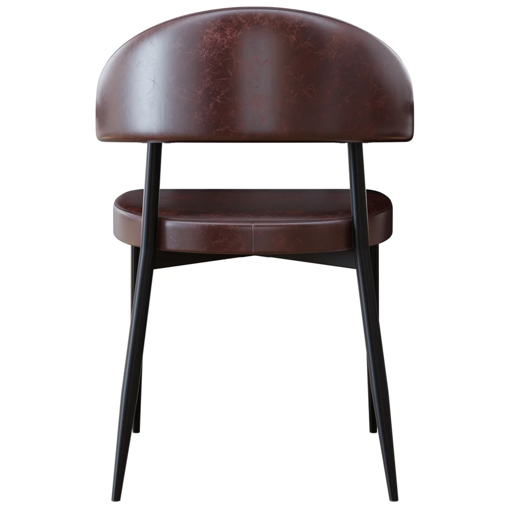 Cadeira de Jantar Estofada Kit 4 Chloe M25 Sintético Café - Mpozenato