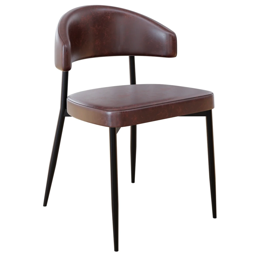 Cadeira de Jantar Estofada Kit 4 Chloe M25 Sintético Café - Mpozenato