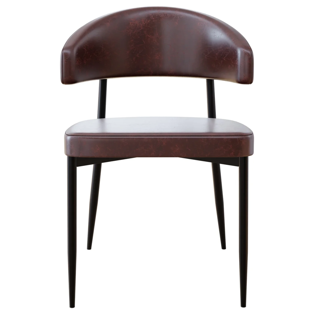 Cadeira de Jantar Estofada Kit 8 Chloe M25 Sintético Café - Mpozenato