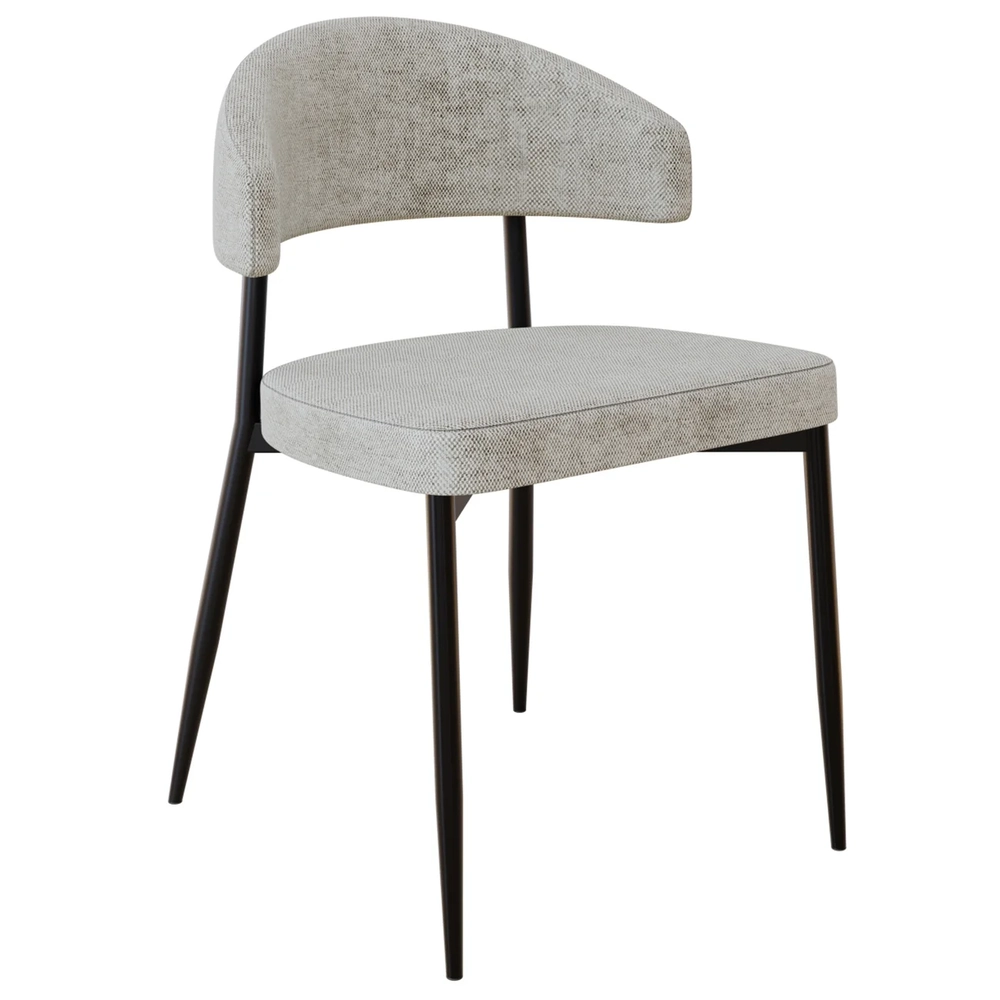 Cadeira de Jantar Estofada Kit 8 Chloe M25 Linho Lautrec Off - Mpozenato