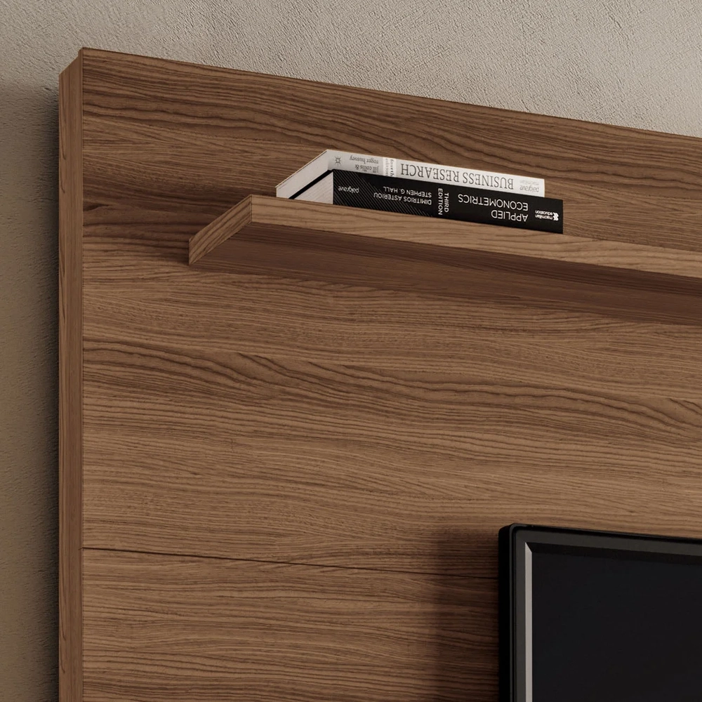 Estante Painel de TV 65 Pol 180cm 2 Portas Bold Castanho/Off White - HB Móveis