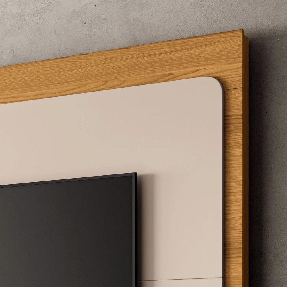 Estante Painel de TV 70 Pol 180cm Quantum Cinamomo/Off White - HB Móveis