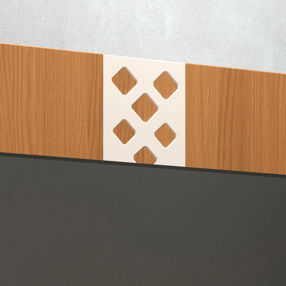 Painel TV 47 Pol 120cm Suspenso com Nicho Form Off/Cinamomo - HB Móveis