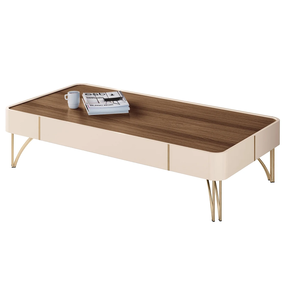 Aparador de Sala Vivant e Mesa Cadenza Off/Castanho - HB Móveis