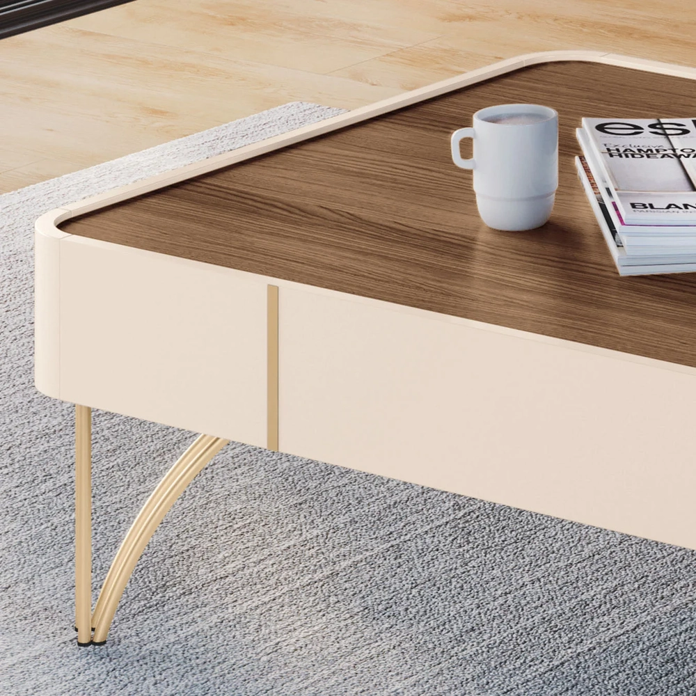 Aparador de Sala Vivant e Mesa Cadenza Off/Castanho - HB Móveis