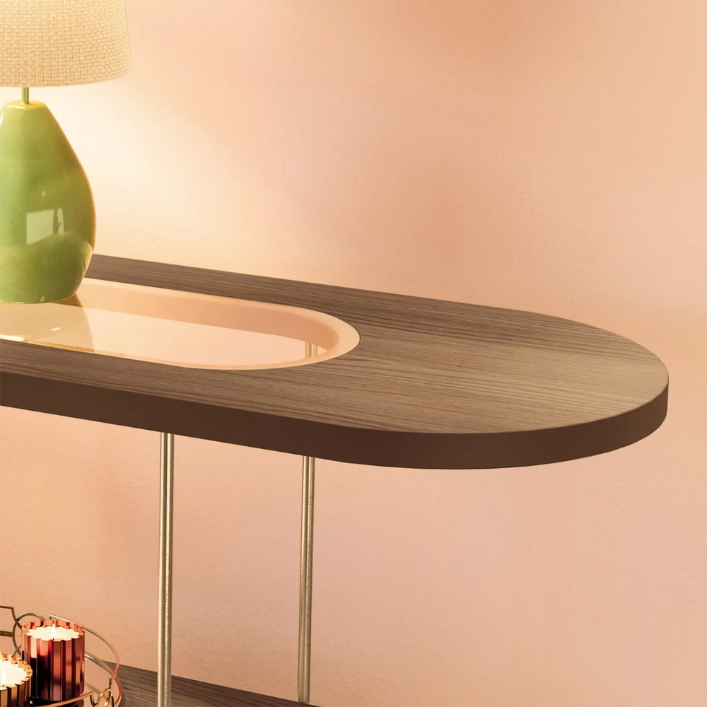 Aparador Infinity e Mesas de Centro Sky Castanho - HB Móveis