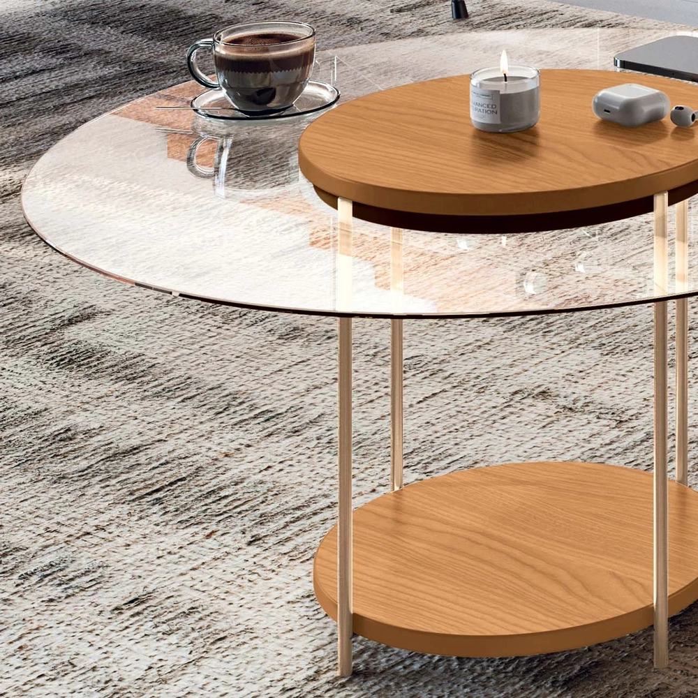 Aparador Infinity e Mesas de Centro Sky Cinamomo - HB Móveis