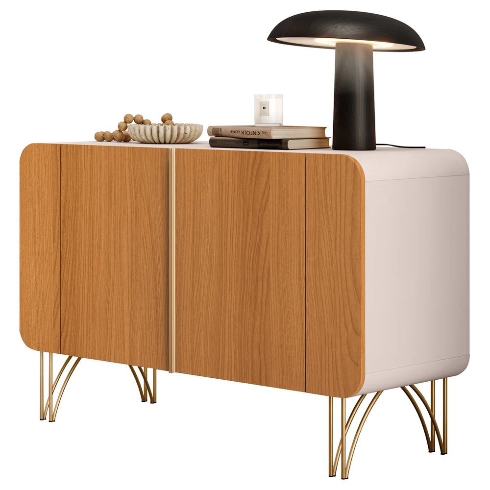 Balcão Aparador Buffet Piacente e Benvy H01 Off/Cinamomo - Mpozenato